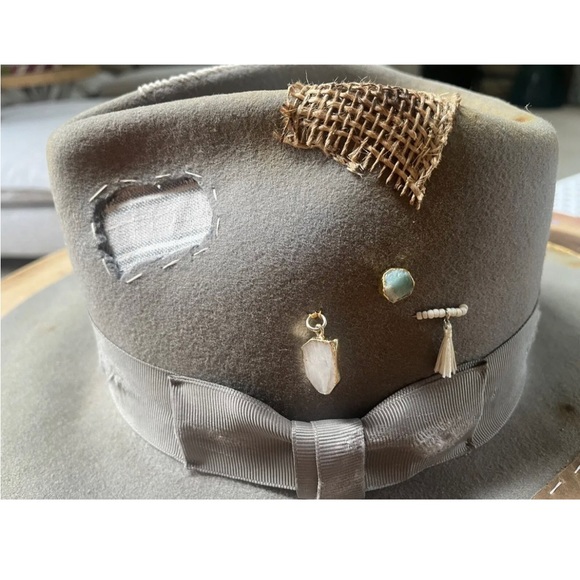 Western hat size 7 55-56cm Unique Palm Tree Ocean Theme π₯ Beaver Blend Felt - Picture 3 of 10